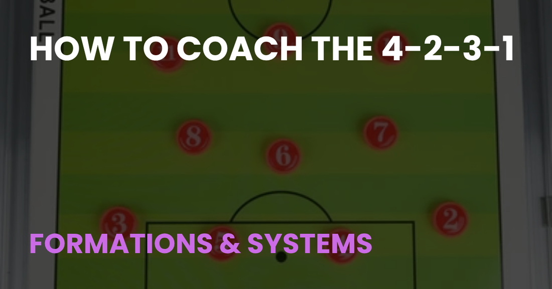How to Coach the 4-2-3-1 article cover showing a tactics board in the Formations & Systems category