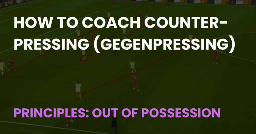 How to Coach Counter-Pressing (Gegenpressing) article cover in the Principles: Out of Possession category