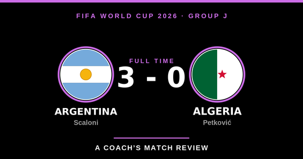 Argentina 3-0 Algeria, World Cup 2026 Group J. Scaloni v Petkovic. A Coach's Match Review.