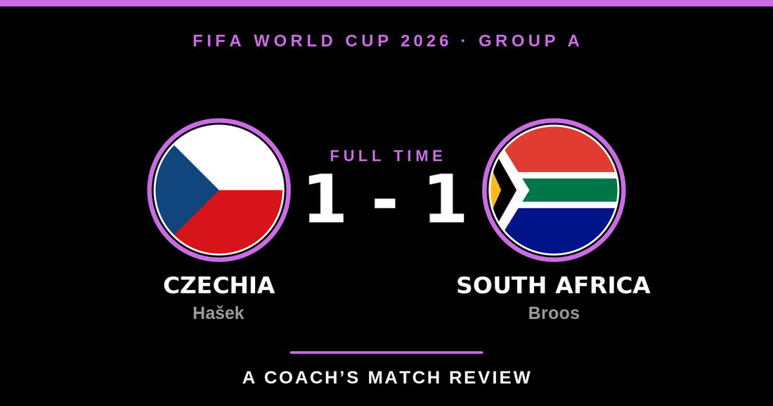 Czechia 1-1 South Africa, World Cup 2026 Group A.