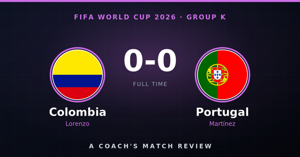 Colombia 0-0 Portugal, FIFA World Cup 2026 Group K, A Coach's Match Review