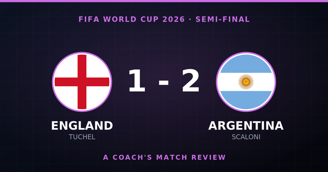 England 1-2 Argentina — FIFA World Cup 2026 semi-final, A Coach's Match Review