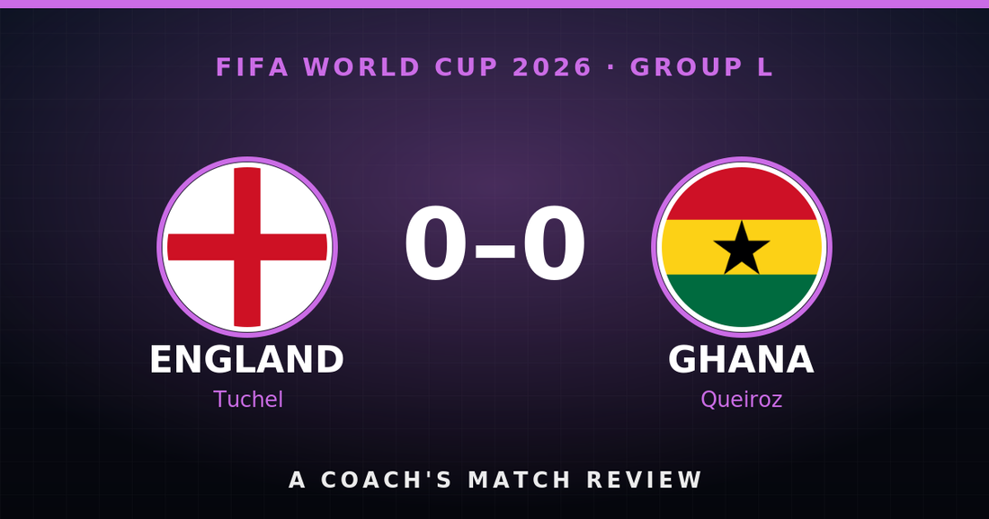 England 0-0 Ghana, FIFA World Cup 2026 Group L - A Coach's Match Review