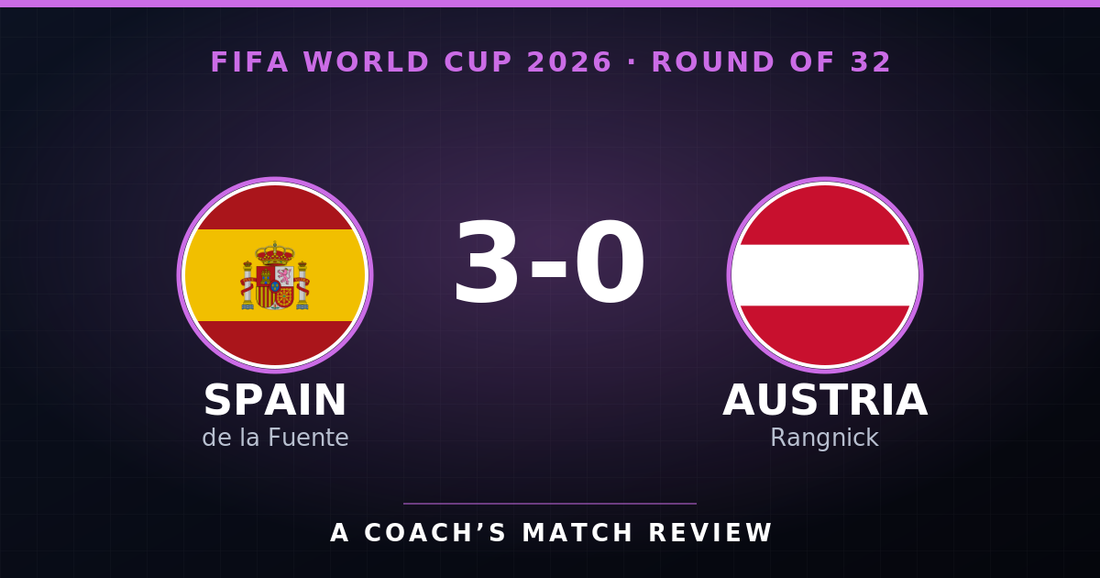 Spain 3-0 Austria, World Cup 2026 Round of 32 coach's match review