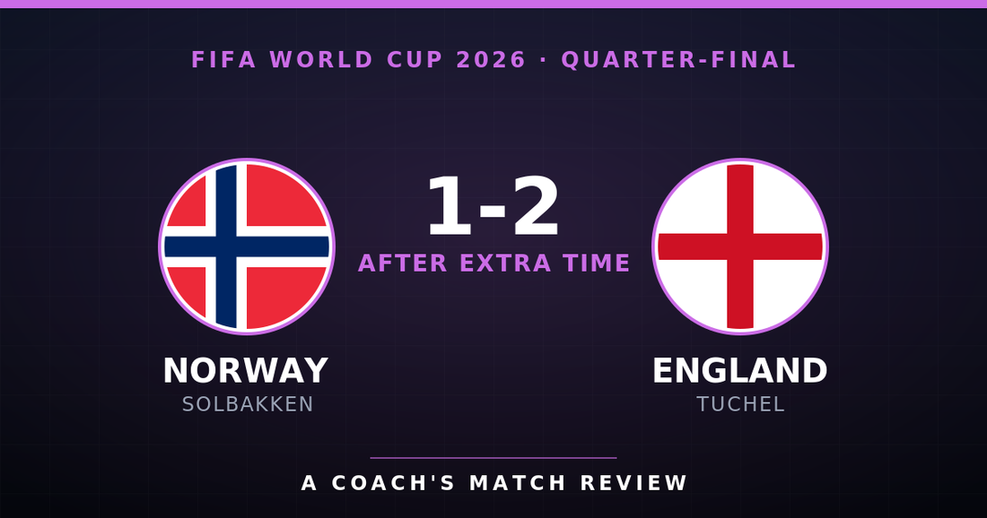 Norway 1-2 England after extra time - World Cup 2026 quarter-final coach's review