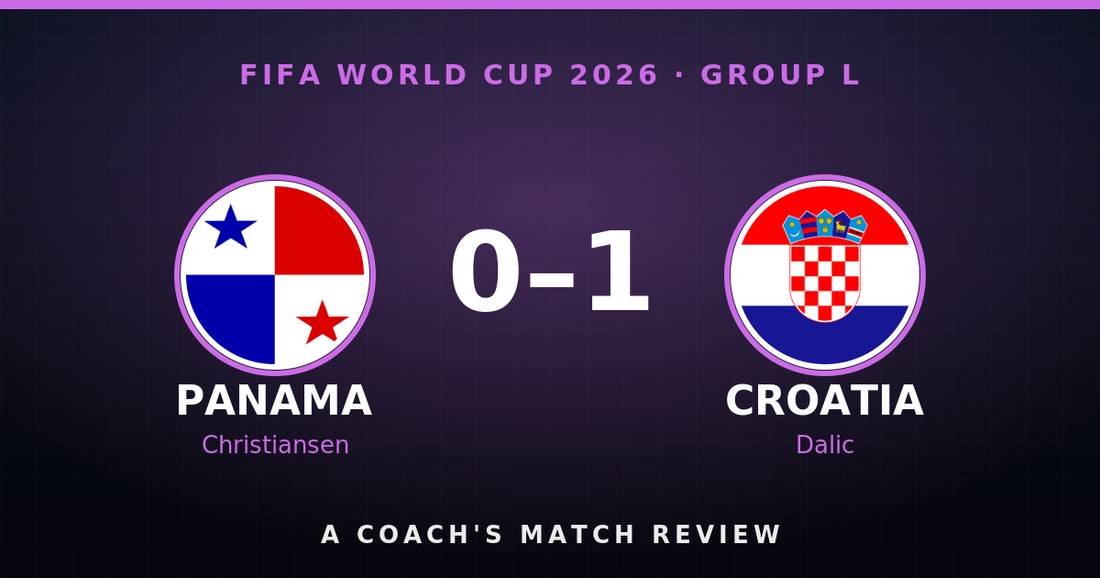 Panama 0-1 Croatia, FIFA World Cup 2026 Group L - A Coach's Match Review