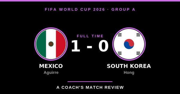 Mexico 1-0 South Korea, World Cup 2026 Group A.