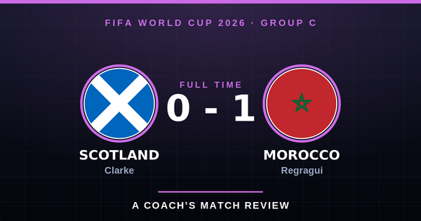 Scotland 0-1 Morocco, World Cup 2026 Group C.