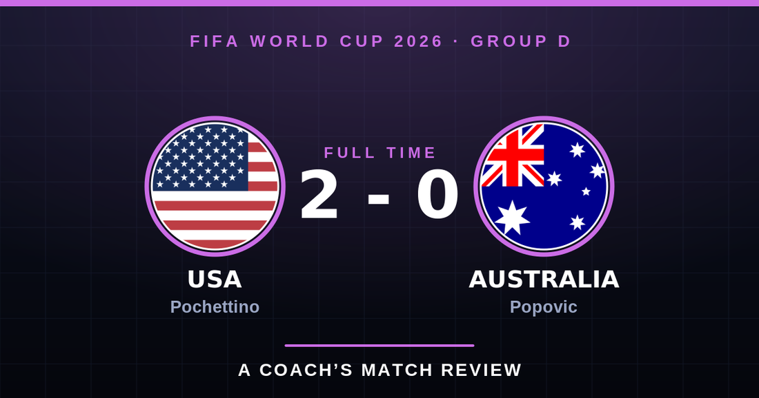 USA 2-0 Australia, World Cup 2026 Group D.