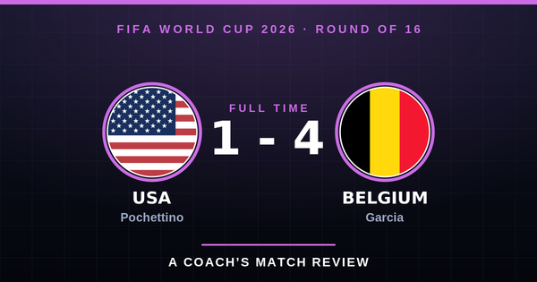 USA 1-4 Belgium World Cup 2026 Round of 16 coach's match review
