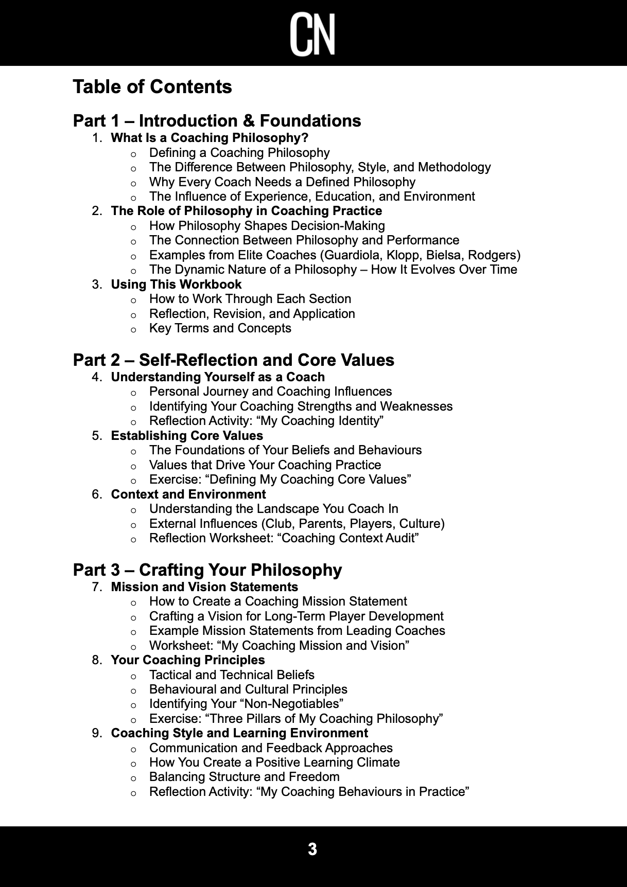 Developing a Coaching Philosophy Workbook